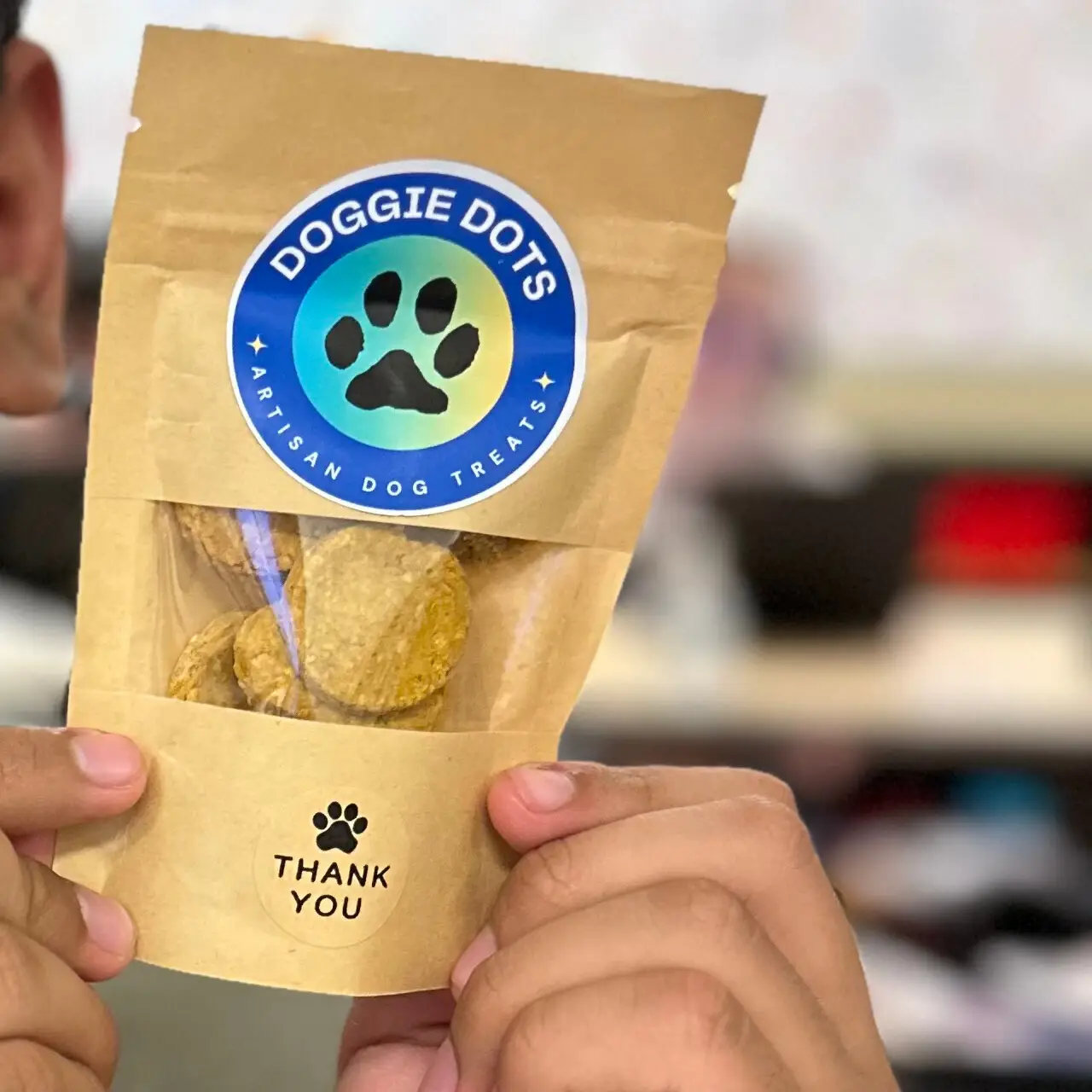 Students at Aloha High School make Doggie Dots dog biscuits