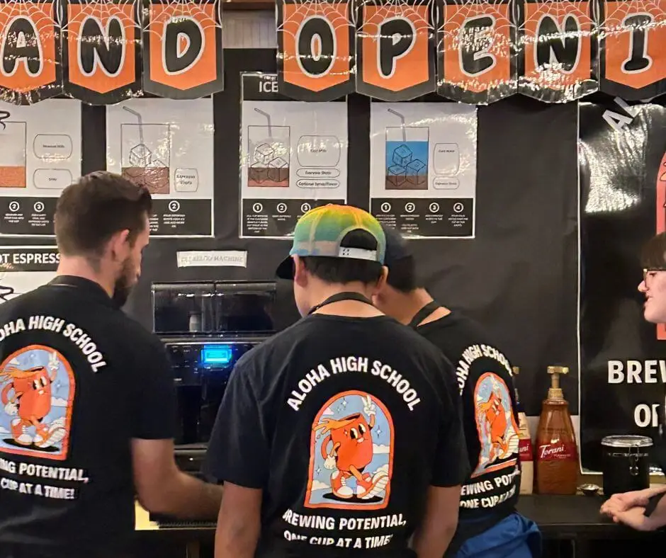 Aloha High School Coffee Caboose Grand Opening