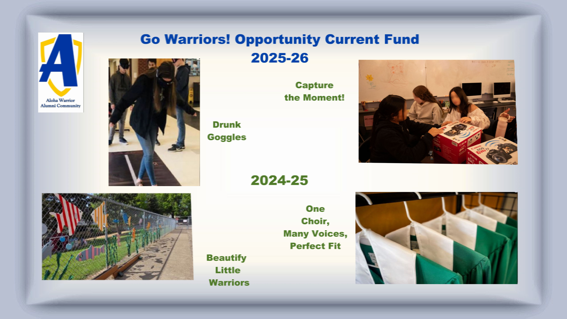 Aloha High School Go Warriors Community Fund, 2025-26