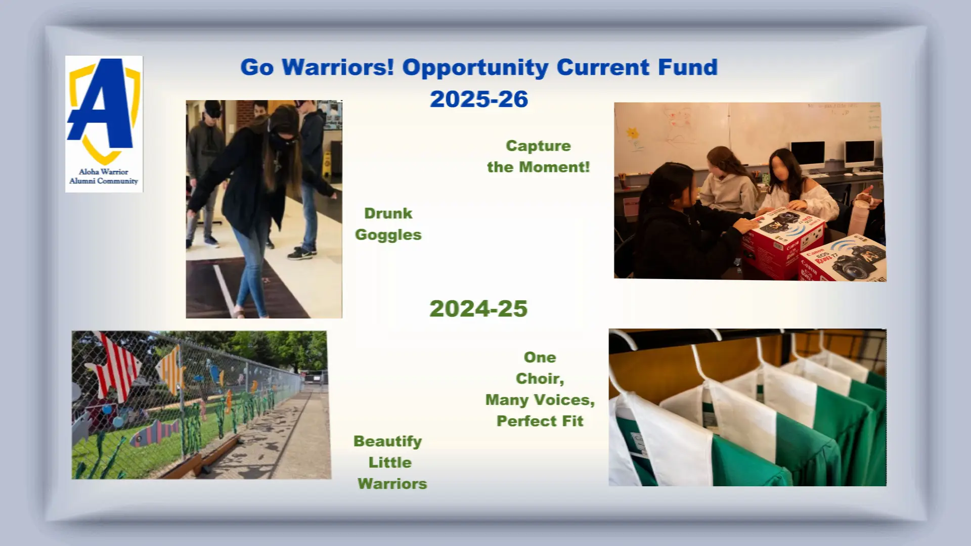 Aloha High School Go Warriors Community Fund, 2025-26