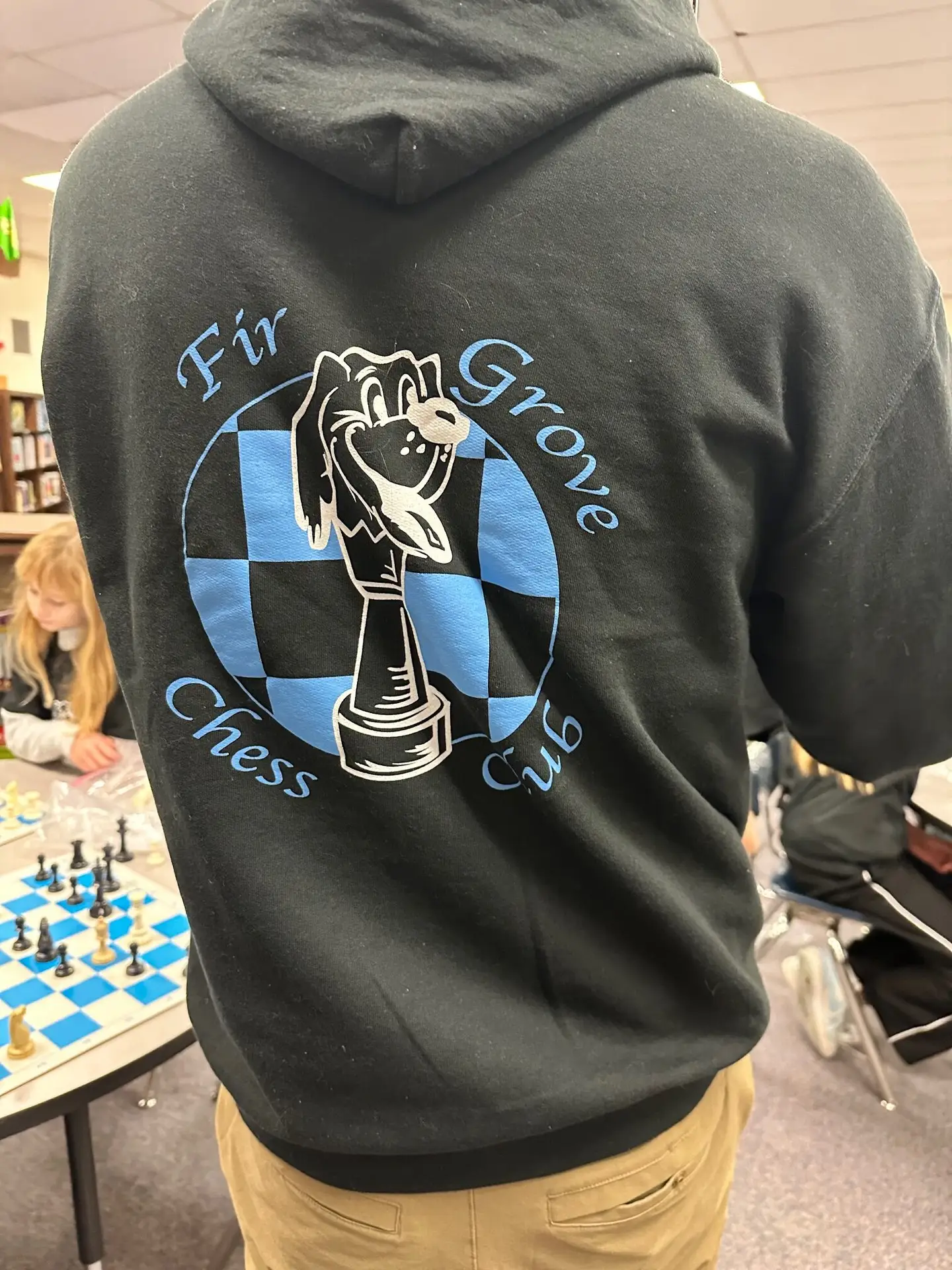 Sweatshirt with Chess Club logo