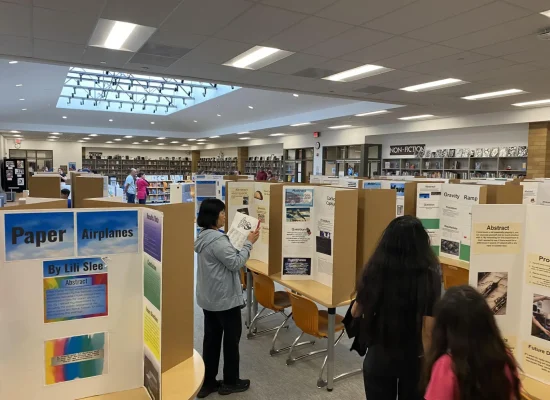 Five Oaks Middle School Science Fair supported by Beaverton Education Foundation