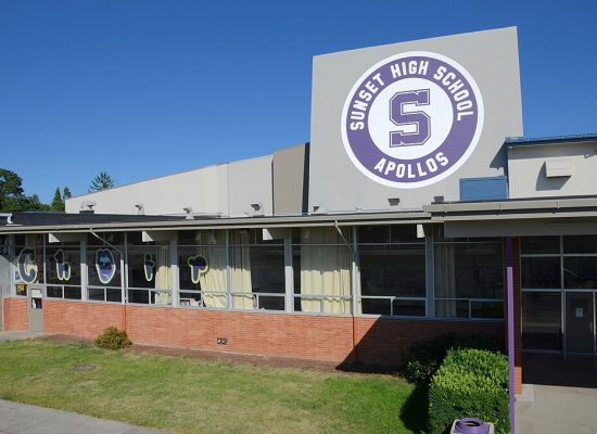 Sunset High School in Beaverton, Oregon